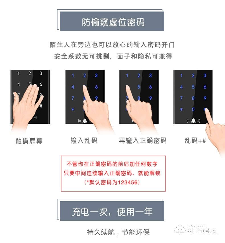 九萬里智能鎖C900 歐式古典別墅大門鎖指紋密碼鎖