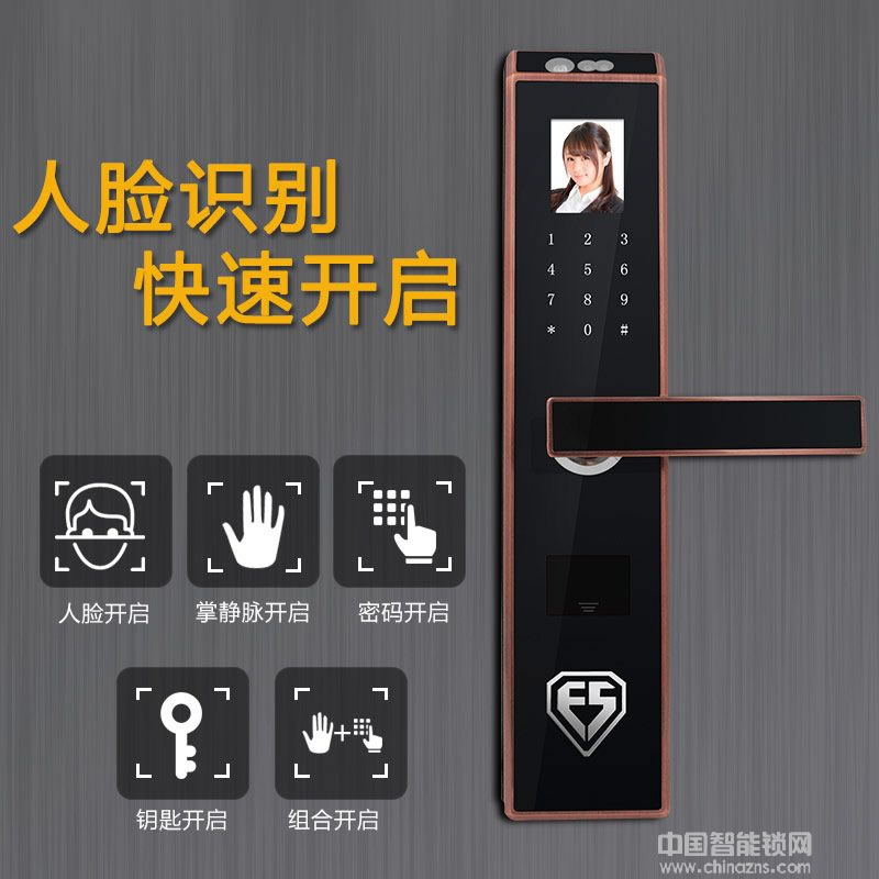 因碩掌靜脈密碼鎖 人臉識(shí)別智能門鎖