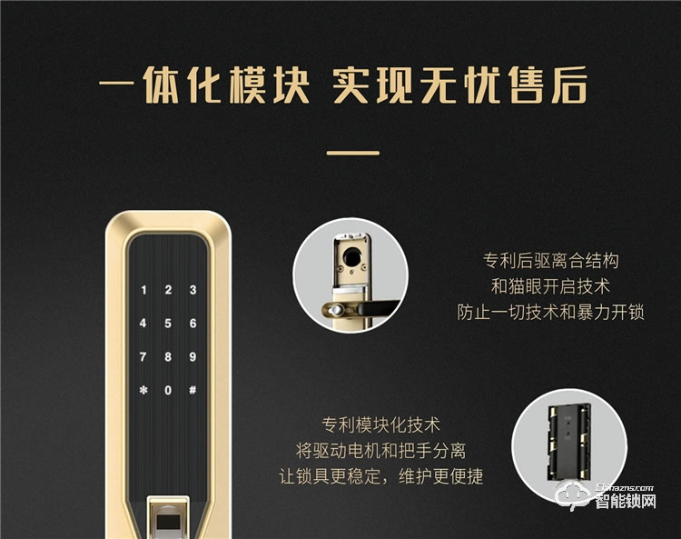 揚(yáng)子智能鎖 S9家用直板半自動(dòng)智能鎖