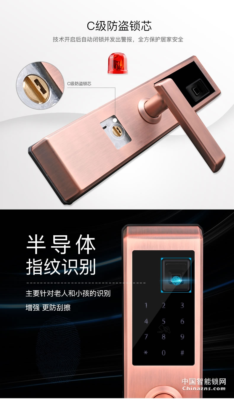 頂固不銹鋼指紋鎖 密碼防盜鎖 電子入戶鎖