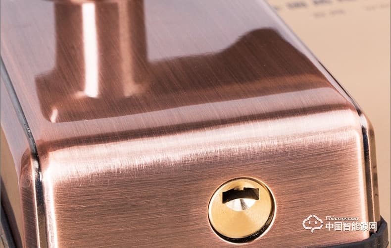 愛而福德指紋鎖 紅古銅密碼智能電子鎖 家用防盜門刷卡門禁鎖