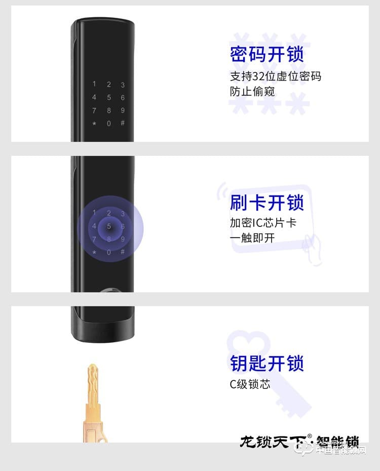 龍鎖天下智能鎖 智能鎖 指紋鎖 密碼鎖 防盜門鎖M08