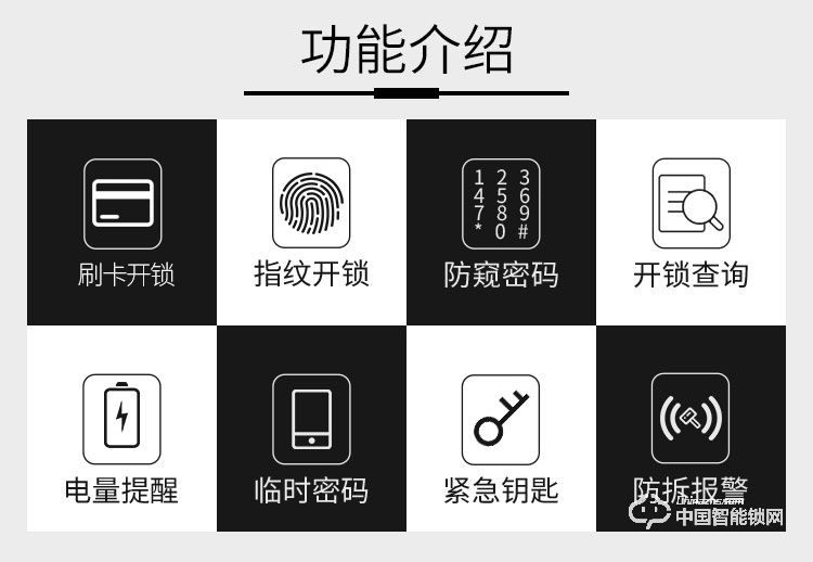 迪克曼智能鎖 防盜智能鎖滑蓋鎖刷卡鎖A11