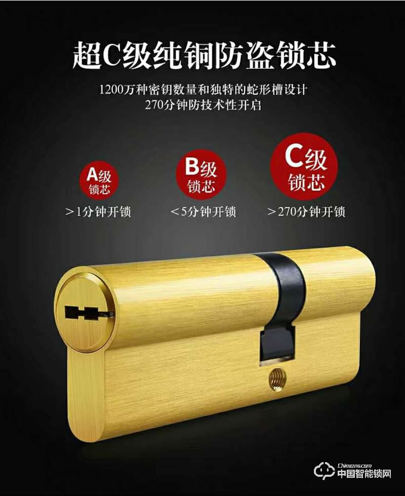 智得利智能鎖 滑蓋指紋密碼鎖 防盜門智能鎖A-330