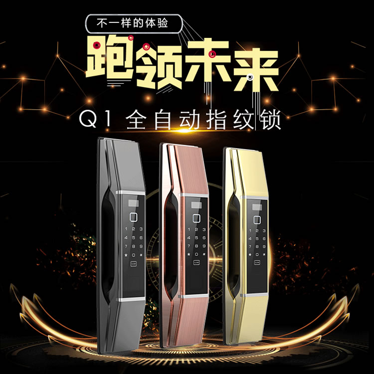 皇家金盾智能鎖 Q1家用智能門(mén)鎖推拉式開(kāi)鎖