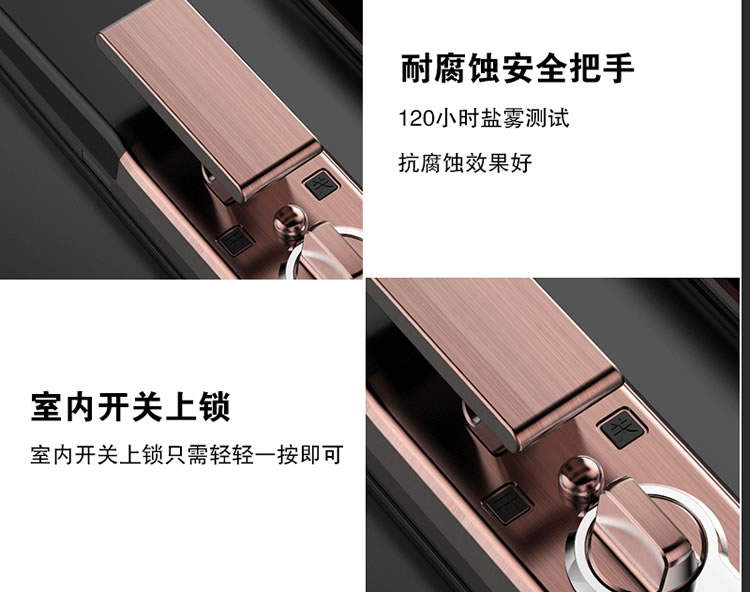 皇家金盾智能鎖 Q1家用智能門(mén)鎖推拉式開(kāi)鎖