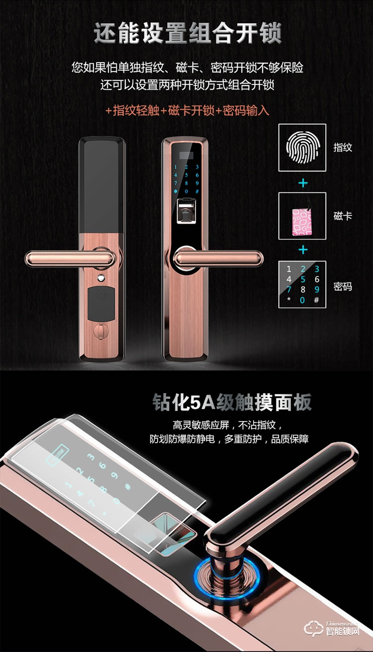 皇家金盾智能鎖 X2家用防盜門鎖電子鎖