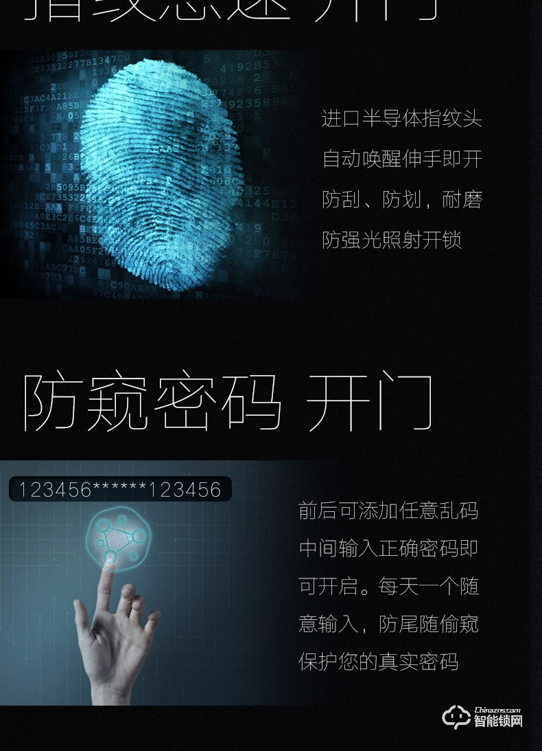 王力指紋鎖 GL208家用智能安全門密碼鎖