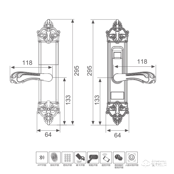 福樂門智能鎖 F-N2020室內(nèi)門智能鎖