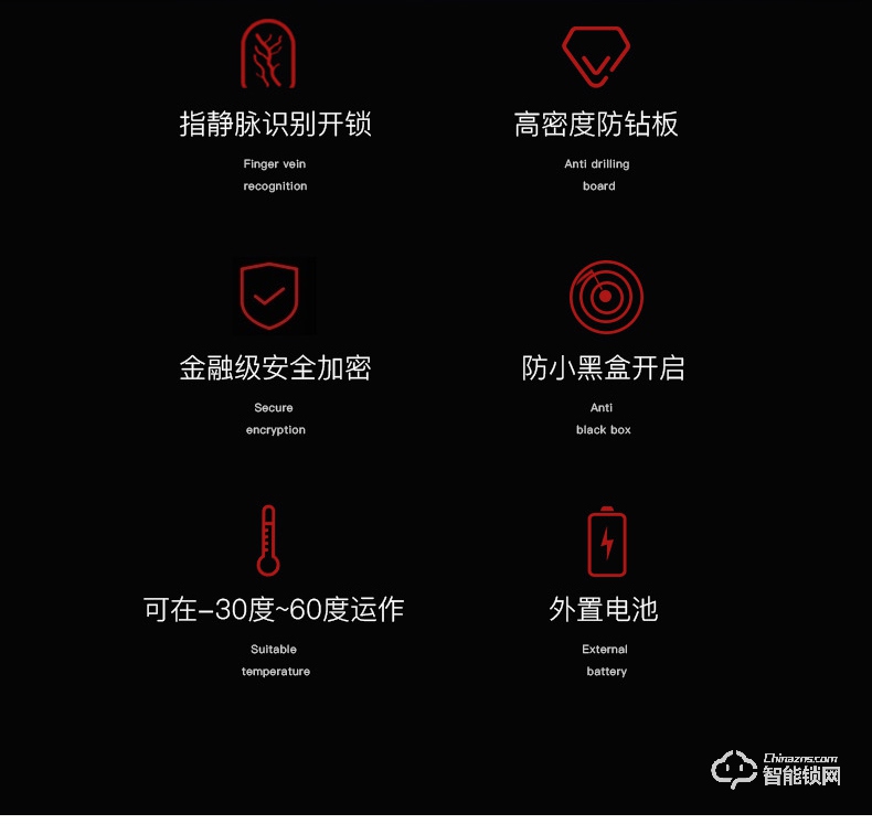 東屋智能鎖 V8指靜脈鎖無線網(wǎng)絡(luò)版家用防盜門指紋鎖