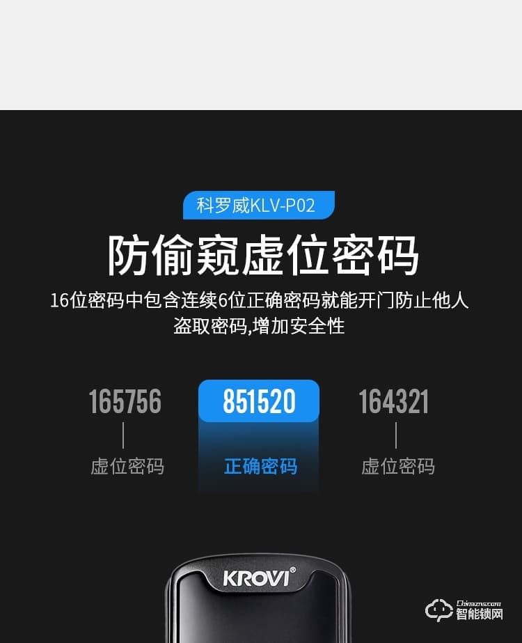 科羅威智能鎖 KLV-P02全自動(dòng)直板密碼指紋鎖