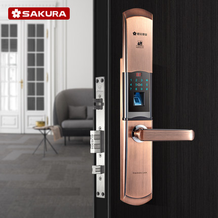 櫻花防小黑盒8088滑蓋指紋鎖 防盜門鎖家用遠(yuǎn)程控制大門開鎖智控