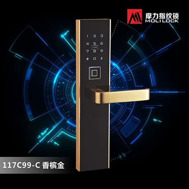 摩力指紋鎖 117C99-C不銹鋼鎖體智能鎖