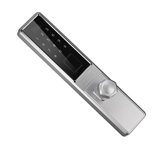 洪星華智能鎖 Z-06拉絲銀指紋密碼鎖防盜門智能鎖