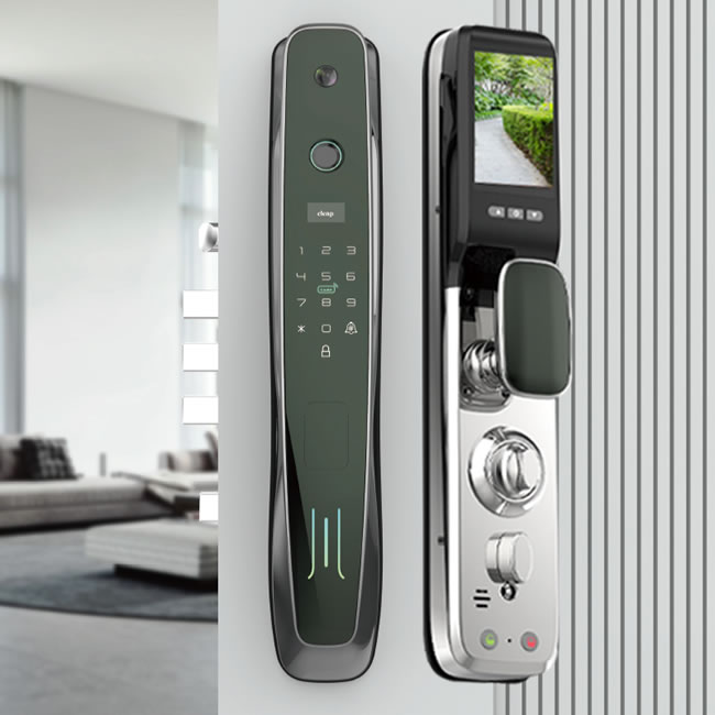 柯凌普智能鎖 星辰貓眼指紋鎖家用防盜門電子密碼鎖