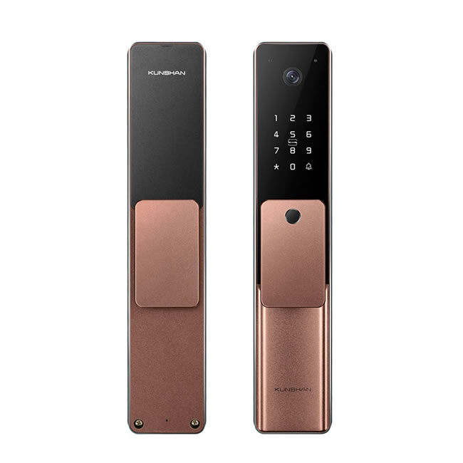 琨山通用智能鎖 W80家用防盜門視頻智能鎖電子鎖