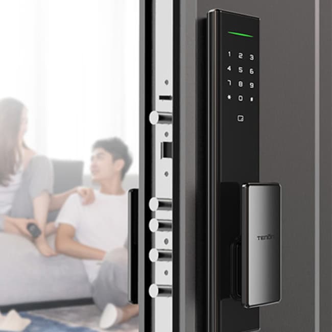 亞太天能A5全自動(dòng)指紋鎖 門內(nèi)外雙芯升級(jí)